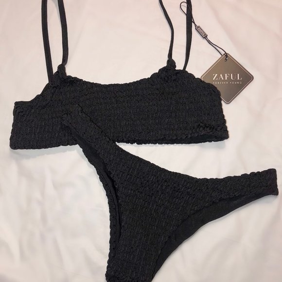 Zaful Other - ZAFUL Smocked Bikini Set